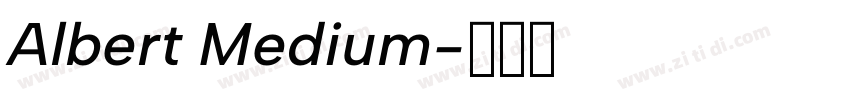 Albert Medium字体转换
